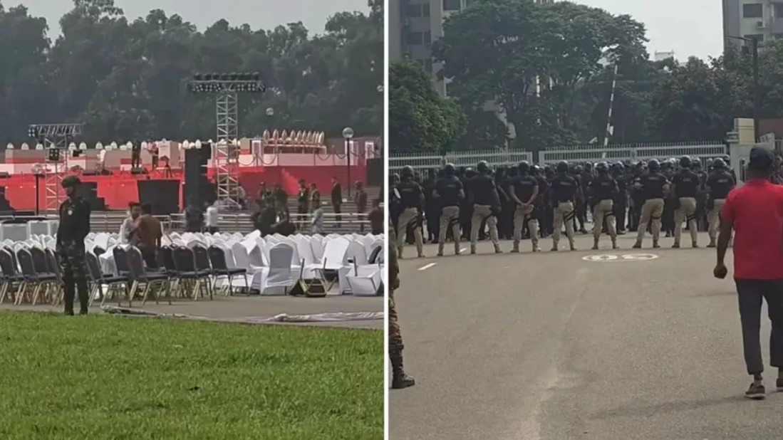 সংসদ ভবন ঘিরে কড়া নিরাপত্তা নিরাপত্তা বাহিনীর